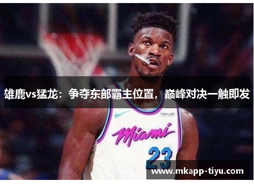雄鹿vs猛龙：争夺东部霸主位置，巅峰对决一触即发